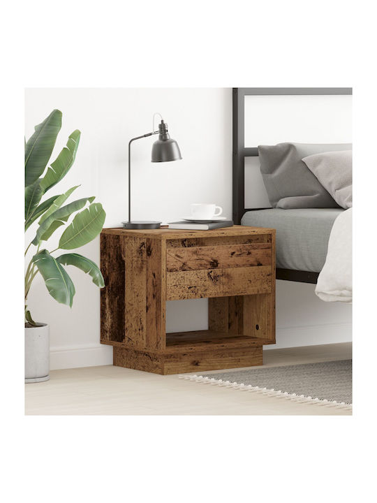 Κομοδίνο από Μασίφ Ξύλο Παλιό ξύλο 45x34x44cm
