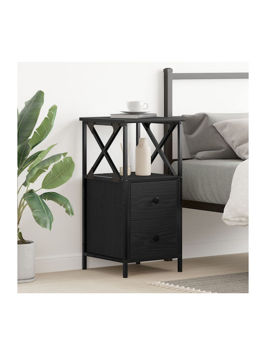 Комод Дървен с Метални Крака Black oak 34x35.5x70см