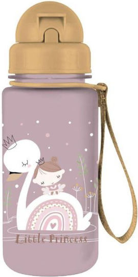 Must Team Plastic Kids Water Bottle with Straw Swan 400ml