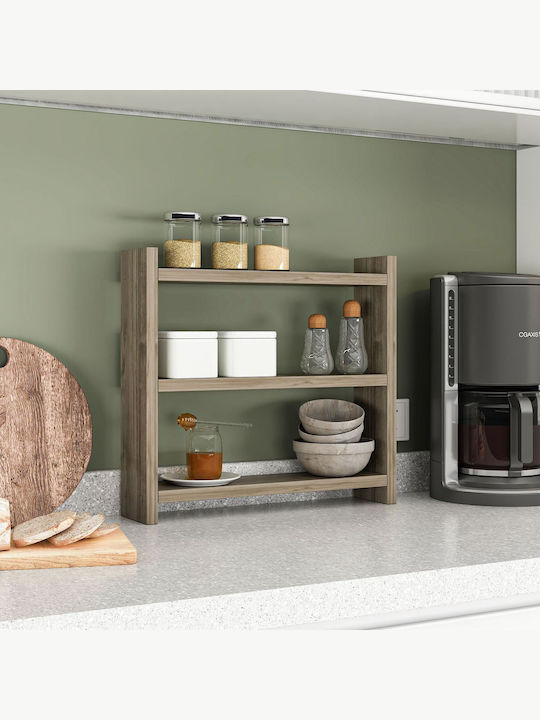 Hanah Home Επιτραπέζια Βάση Πλαστική 44x40x10εκ. Καφέ