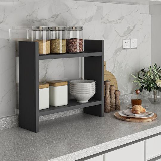 Hanah Home Настолна Пластмасова Стойка 34x30x10см Черна