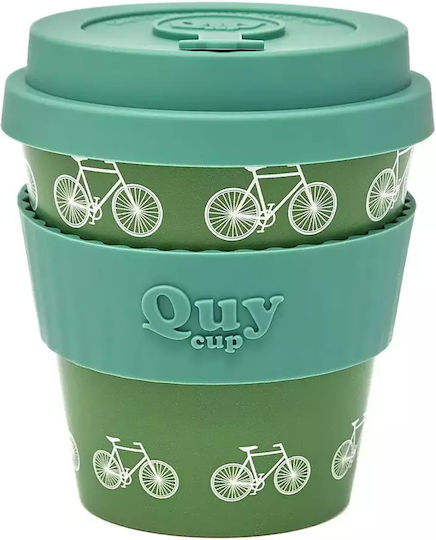 QuyCup Κούπα Κεραμική με Καπάκι Πράσινη 230ml