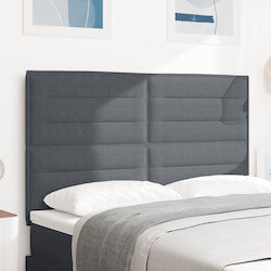 vidaXL Fabric Bed Headboard Dark Grey 144x128cm