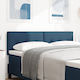 vidaXL Fabric Bed Headboard Blue 144x88cm