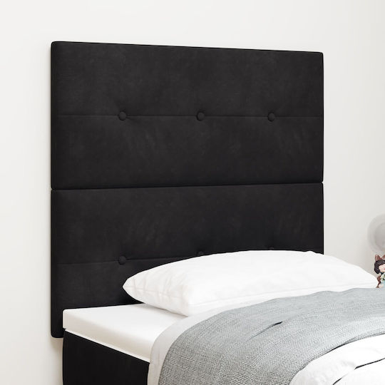 vidaXL Stoff-Kopfstütze für Betten Schwarz 100x128cm