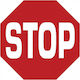 "Stopp"-Schild Glasaufkleber