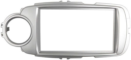 Toyota Yaris 2011 2020 Car Screen Audio System Touch 9" Inch Silver Toyota Android Mounting Frame Fascia Car Radio Panel Dash Factory Type Plastic Frame
