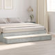 vidaXL Bettkasten aus Holz Grey Concrete 180x36...