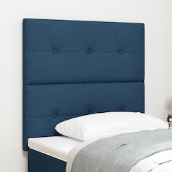 vidaXL Fabric Bed Headboard Blue 100x128cm
