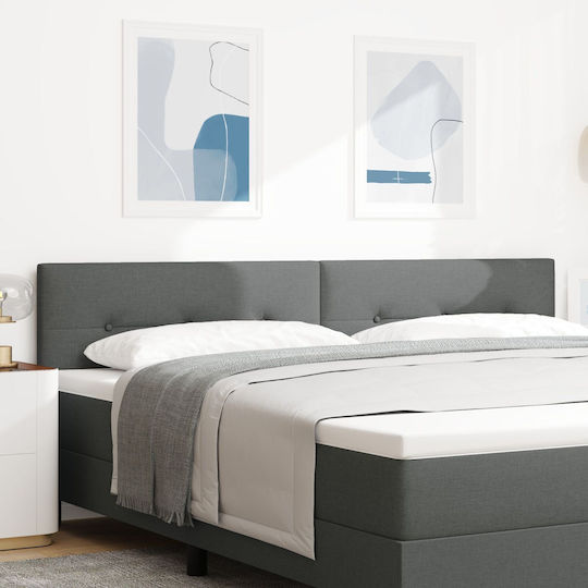 vidaXL Cap de pat din Material Textil Gri 200x7x88cm