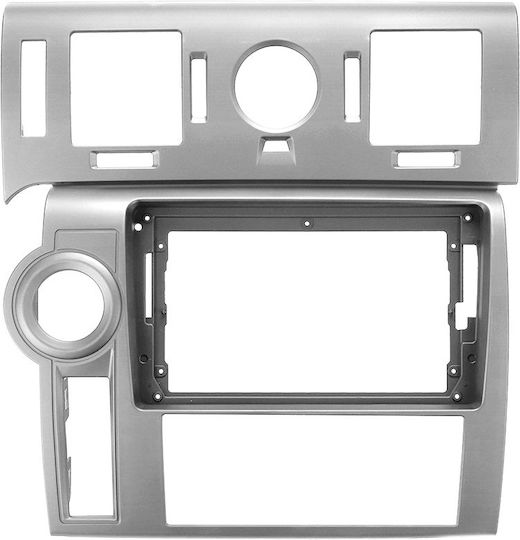 Hummer H2 2008 2009 Car Stereo Touch Screen 9" Inch Silver Android Mounting Frame Fascia Car Radio Panel Dash Factory Type Plastic Frame