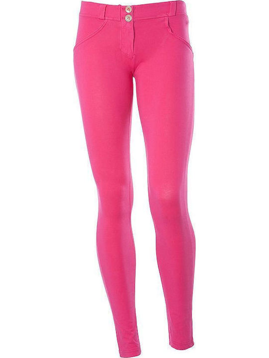 Women's Jean Trousers Push Up in Skinny Fit Fuchsia