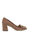 Suede Orange Heels