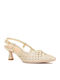 Synthetic Leather Gold Medium Heels