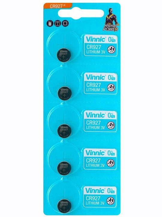 Vinnic Μπαταρίες Λιθίου Ρολογιών CR927 3V 5τμχ