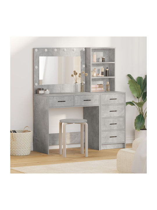 Floor-Standing Makeup Dressing Table Wooden Gre...
