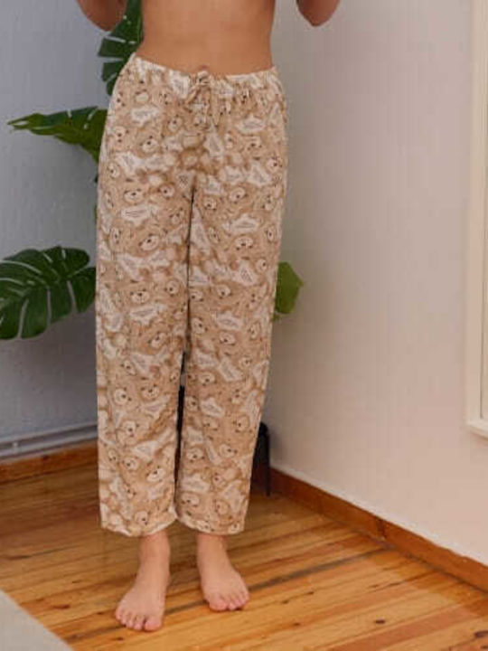 Prive Underwear Sommer Damen Pyjama-Hose Brown