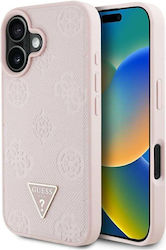 Guess Grained Hot Stamp Peony Triangle Logo Roz (iPhone 16) Guess Grained Hot Stamp Peony Triangle Logo Roz (iPhone 16)
