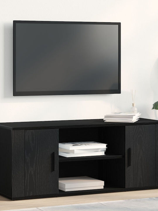 TV-Ständer Schwarz Eiche M100xT35xH40cm