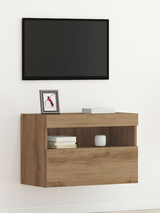 Έπιπλο Τηλεόρασης με Φωτισμό LED Artisan Oak Μ60xΠ30xΥ40cm