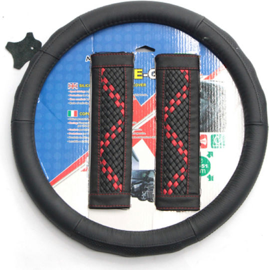 Maxeed Auto-Lenkradabdeckung mit Durchmesser 37-39cm Leder Schwarz