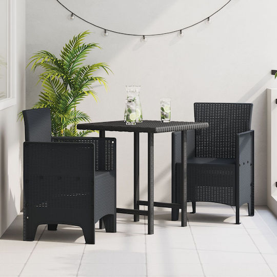 vidaXL Armchair Anthracite 2 Pieces 53x49x85 cm vidaXL Armchair Anthracite 2 Pieces 53x49x85 cm