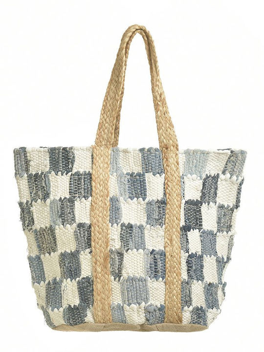 Ble Resort Collection Wicker Blue Beach Bag