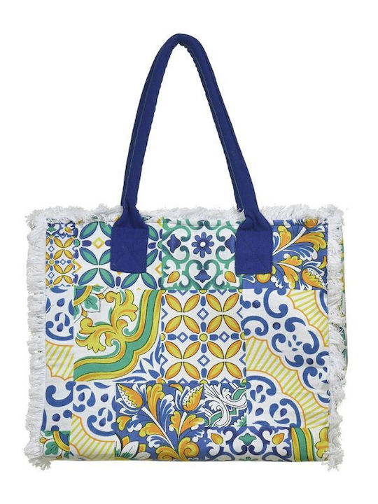 Ble Resort Collection Fabric Beach Bag Blue