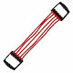 5 Cord Resistance Band Siks Fitness Workouts Rubber Red