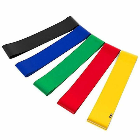 Set 5 Benzi de Rezistență din Latex pentru Antrenament la Sală Fitness Yoga Pilates Exerciții de Reabilitare 5 Niveluri de Dificultate