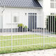 vidaXL Metallische Zaunfelder mit Speeren in We...