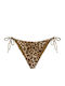 Marielle Cheeky Bikini Slip with Laces Sand Leopard