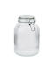 Alpina Appliances General Use Vase with Airtight Lid Glass Transparent 1900ml 1 Piece