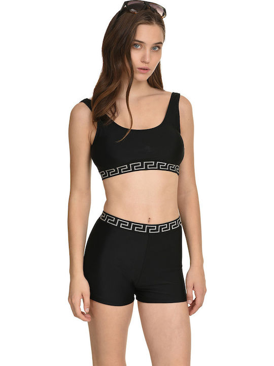 Set Bikini Μπουστάκι & Σορτς Μαυρο