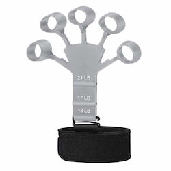 Silicone Finger Flexor Siks Velcro Support Band Different Difficulty Levels Physical Recovery Gray