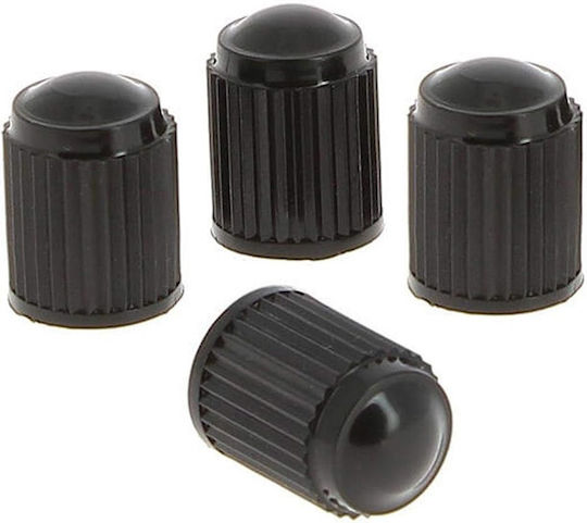Swiss Drive Car Tire Valve Caps Black 4pcs