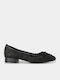 Lederne Damen Ballerinas in Schwarz Farbe