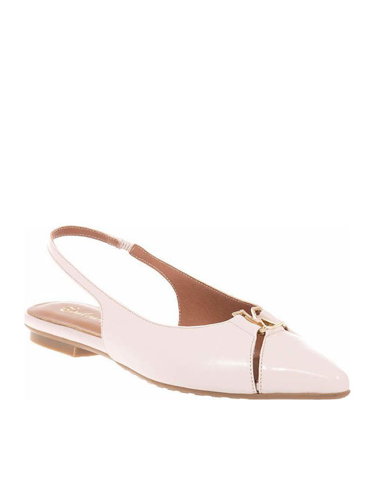 Toutounis Leather Slingback Ballerinas Beige