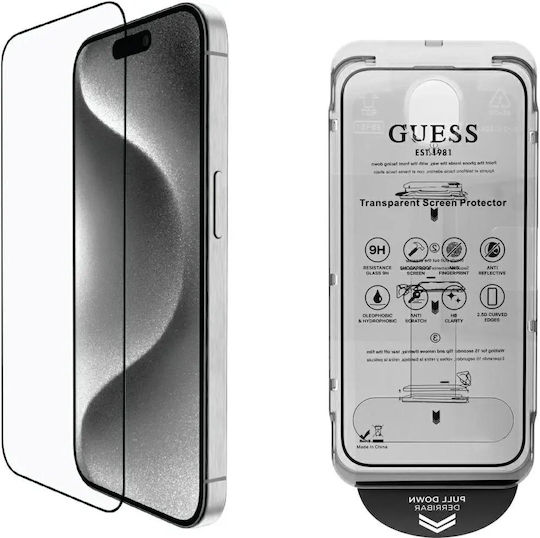 Guess Camera Protection Tempered Glass Silver for the iPhone 16 Pro Max
