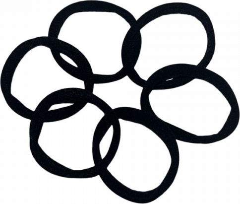 Black Thin Hair Scrunchies 10899 Hairutopia Black