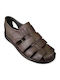 Leder Herrensandalen in Braun Farbe