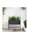 vidaXL Ghiveci Metal Negru 60x26x45cm.