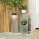 vidaXL Suporturi de plante Metalice Gri 24bucx2...