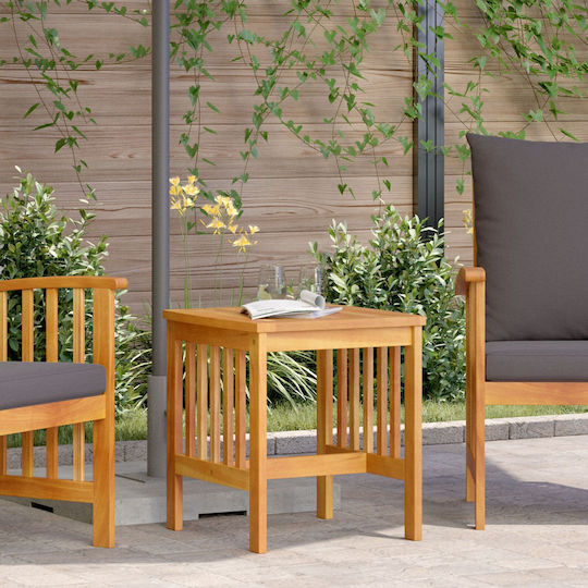 Sitting Room Table for Small Outdoor Spaces Made of Acacia Brown Acacia 45x45x50cm