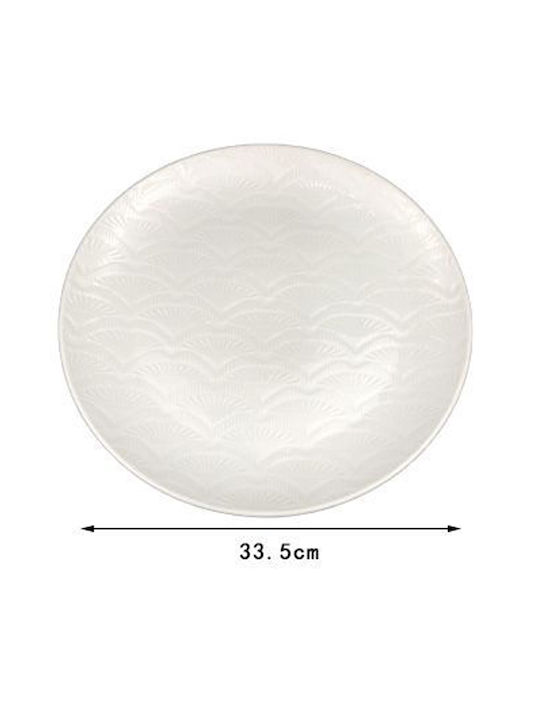 Galifas Serving Platter made of Porcelain White with Diameter 33.5cm