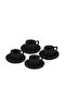 Berlinger Haus Set of Cups Coffee Ceramic Black 100ml 4pcs