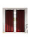 vidaXL Burgundy Blackout Curtains Set with Tab Top 140x225cm