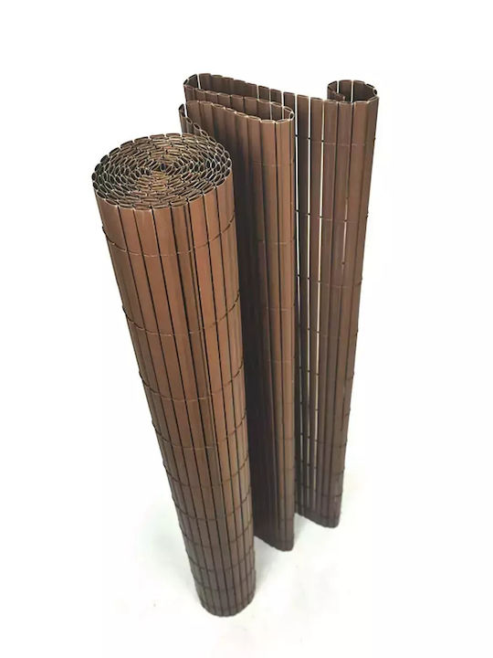 PVC Reed Fence 10mm Double-Sided Brown 200 Y X 300cm Brown 54136