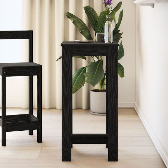 Table Bar Wooden Black Velvet-Black Metal 51x50x103.5cm