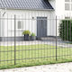 vidaXL Metallische Zaunfelder mit Speeren in Gr...